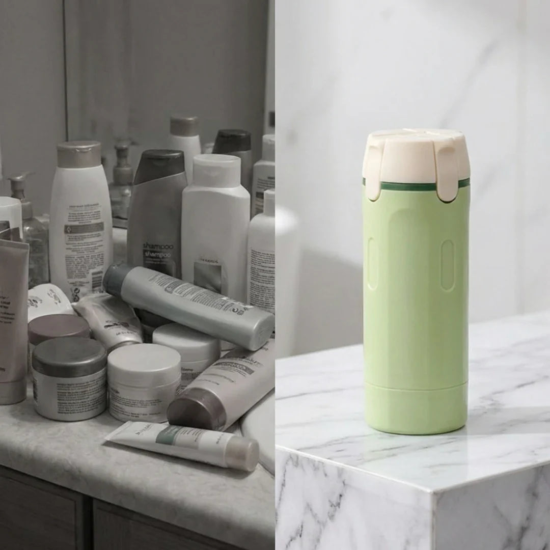 LiriNoa™ - 4in1 OneBottle Spender für deine komplette Routine